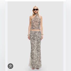 Lioness -Endless Maxi Skirt & Lux TieTop - Zebra - Size S